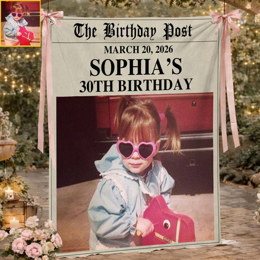 Happy Birthday - Personalized Birthday Blanket