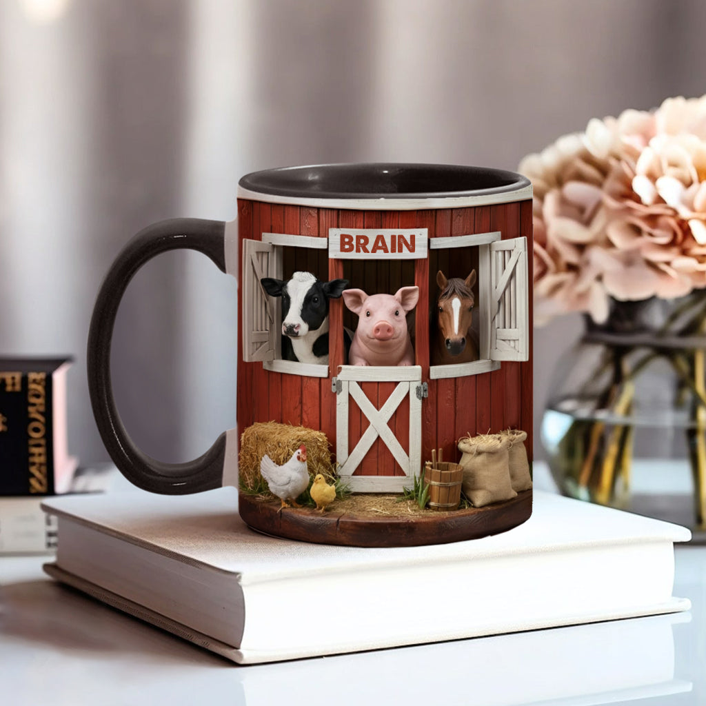 The Red Barn - Personalized Farmer Accent Mug