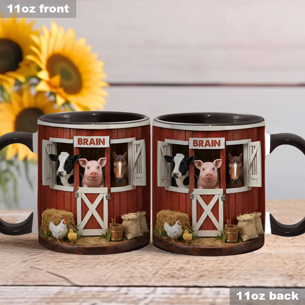 The Red Barn - Personalized Farmer Accent Mug