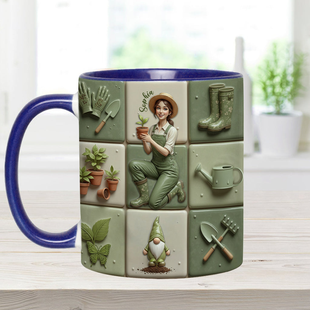 Love Gardening Green Thumbs - Personalized Gardening Accent Mug
