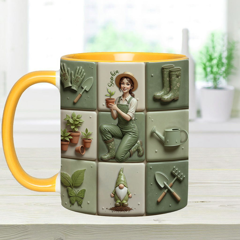 Love Gardening Green Thumbs - Personalized Gardening Accent Mug