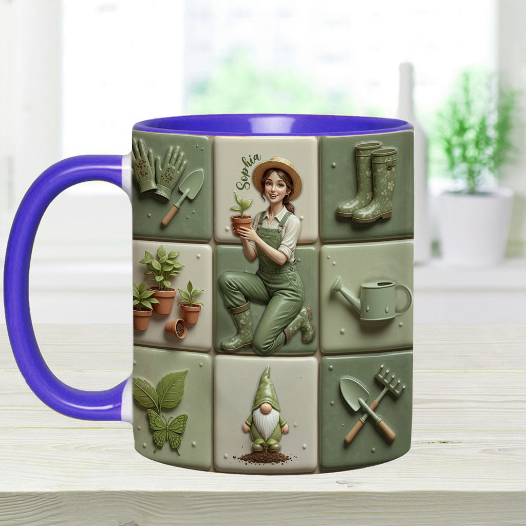 Love Gardening Green Thumbs - Personalized Gardening Accent Mug