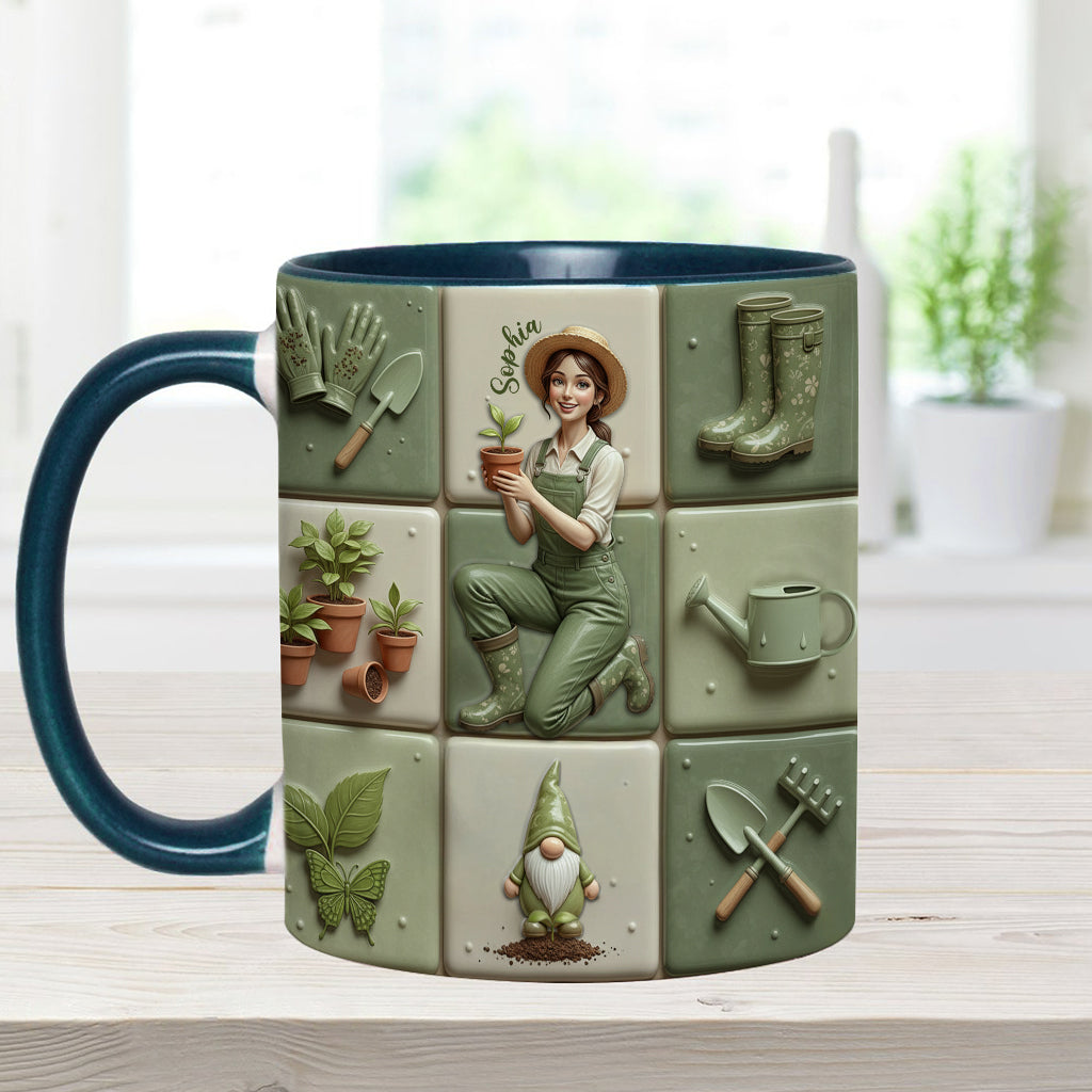 Love Gardening Green Thumbs - Personalized Gardening Accent Mug