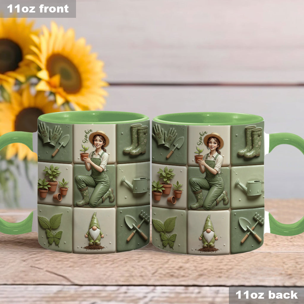 Love Gardening Green Thumbs - Personalized Gardening Accent Mug