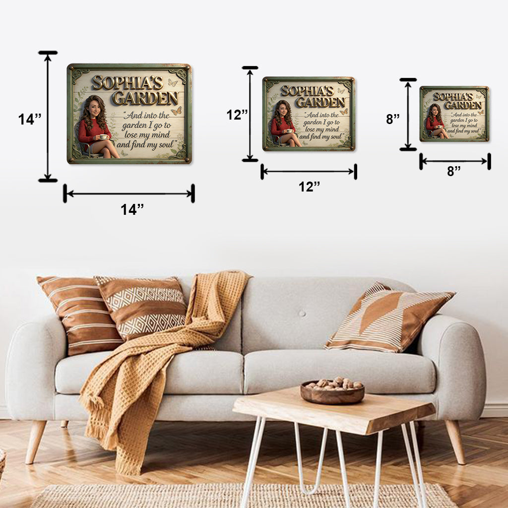 And Into The Garden I Go - Personalized Gardening Cut Metal Sign