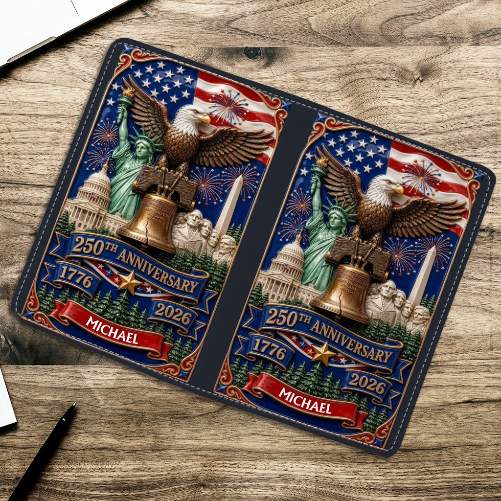 250th Anniversary - Personalized Independence Day/ 4th of July Passport Holder & Luggage Tag Set