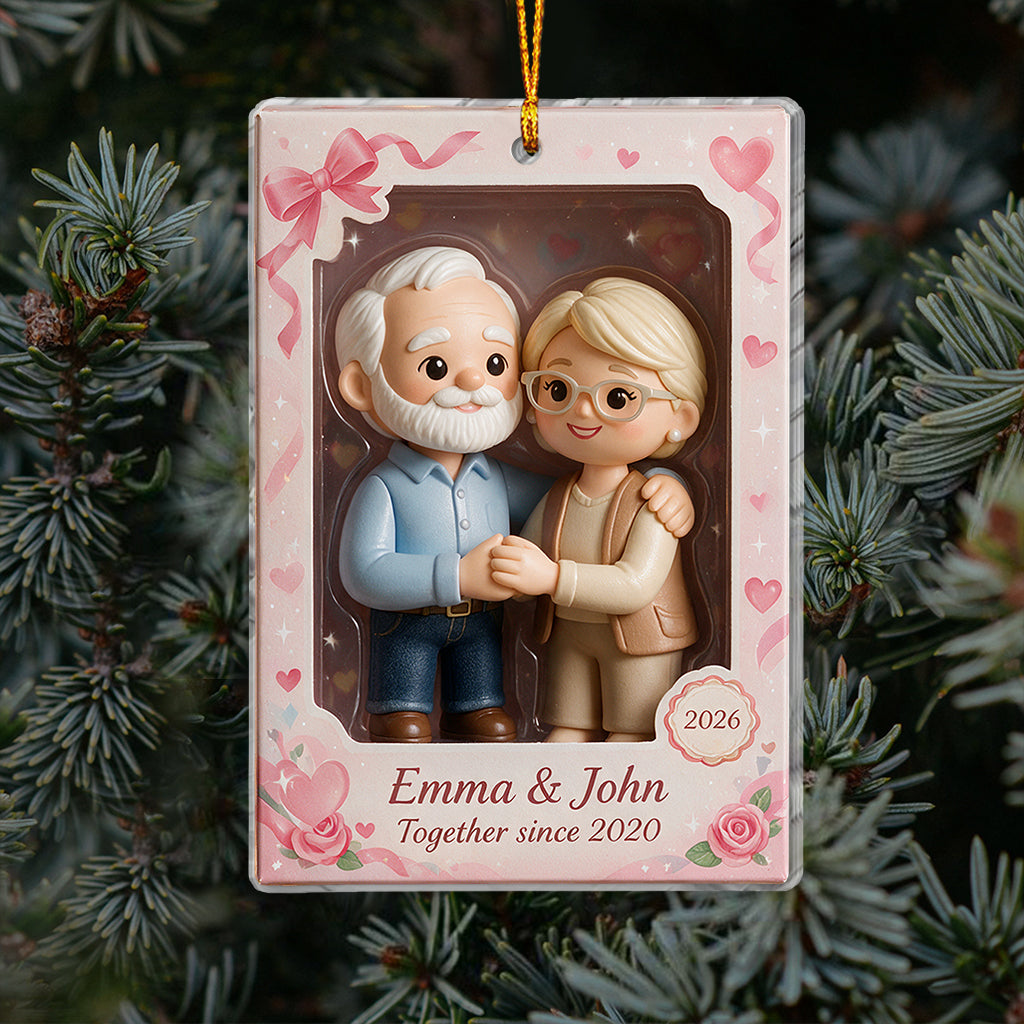 Custom Photo Romantic Love - Personalized Couple Ornament