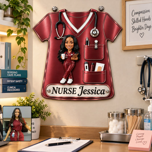 Best Nurse Ever - Personalized Nurse 3D Printed Cut Metal Sign