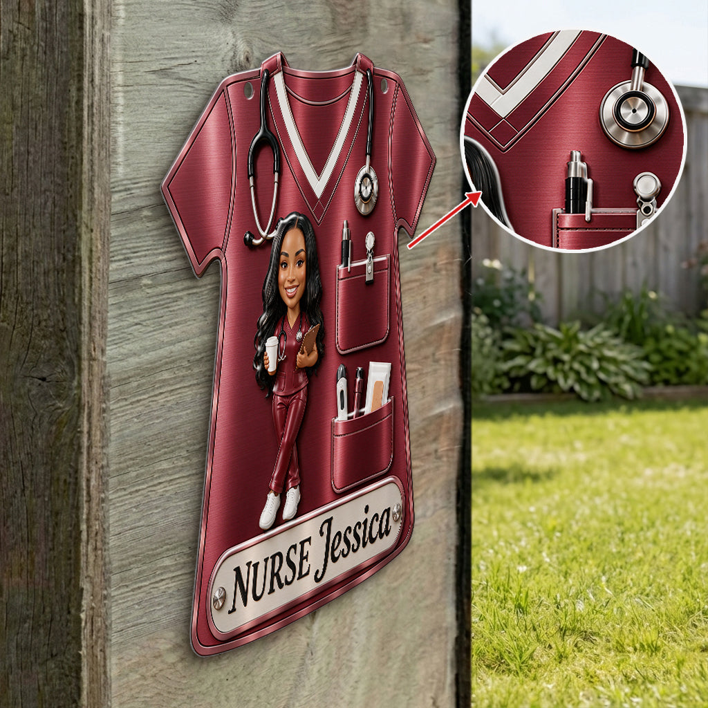 Best Nurse Ever - Personalized Nurse 3D Printed Cut Metal Sign