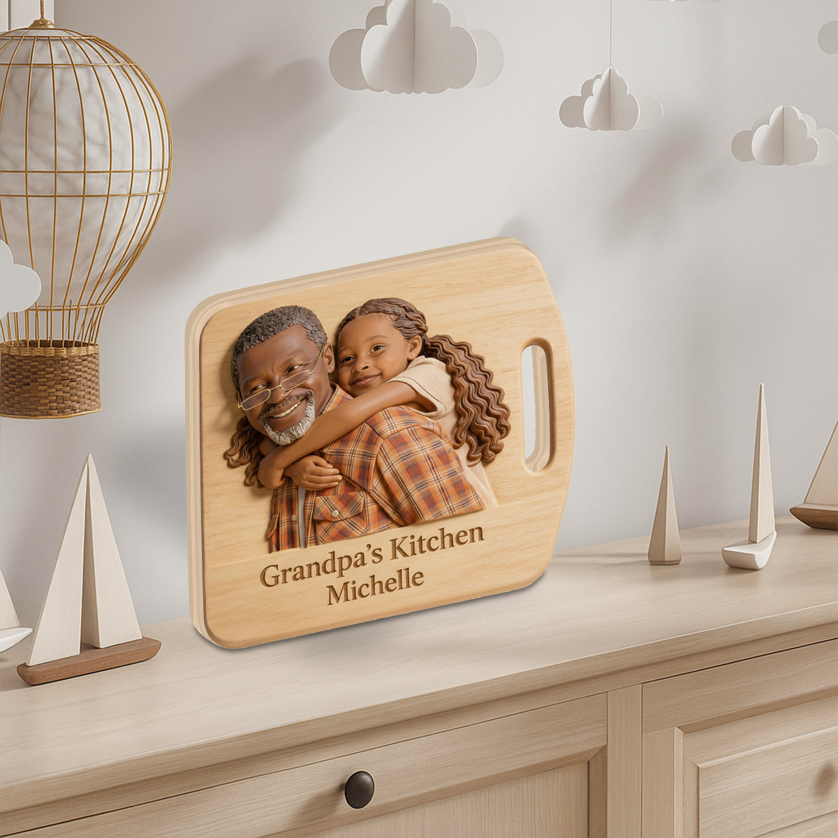 Grandma's Kitchen Board - Personalized Grandma Custom Shaped Wood Plaque