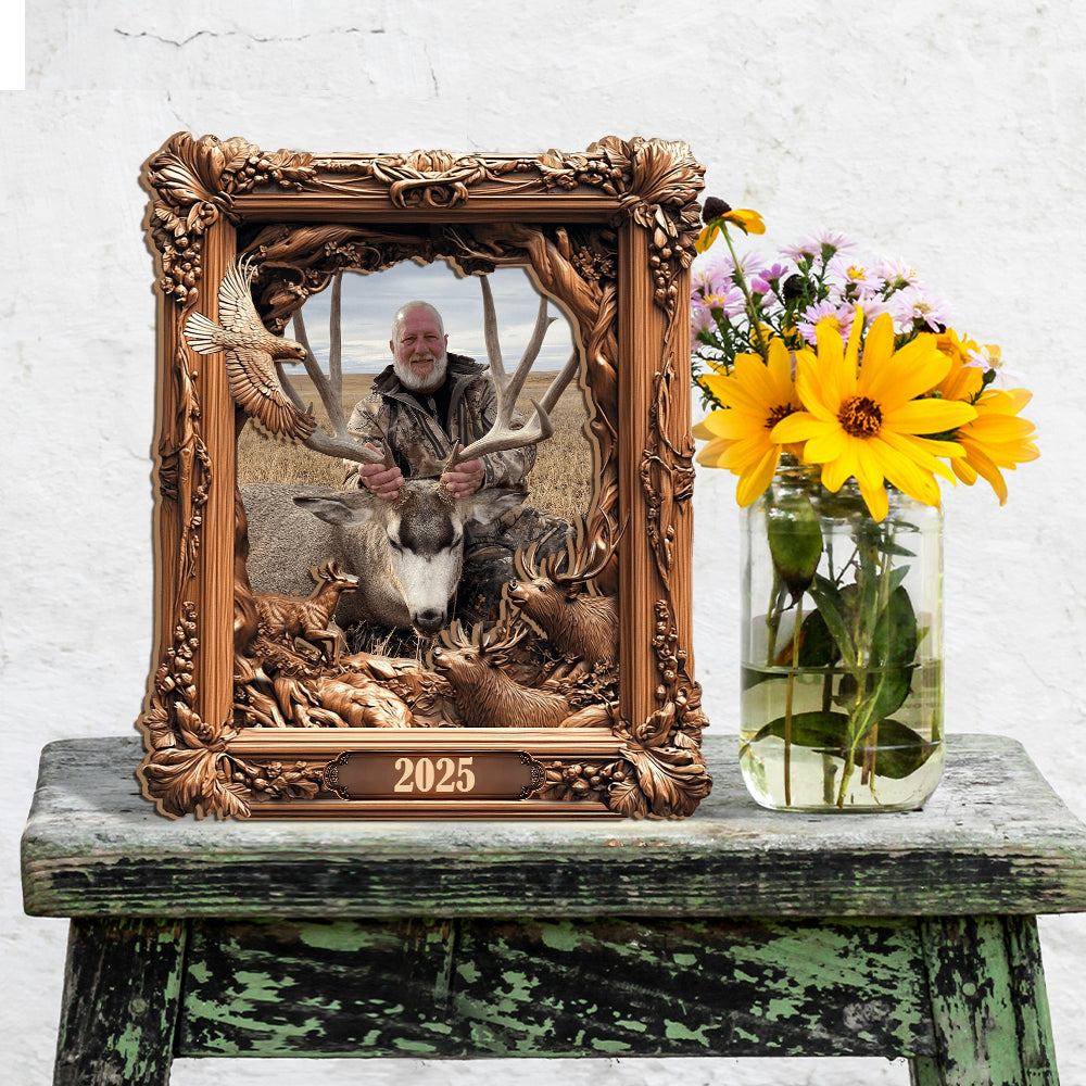 Hunting Memories - Personalized Hunting Cut Shape Photo Frame