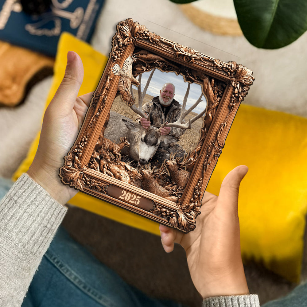Hunting Memories - Personalized Hunting Cut Shape Photo Frame