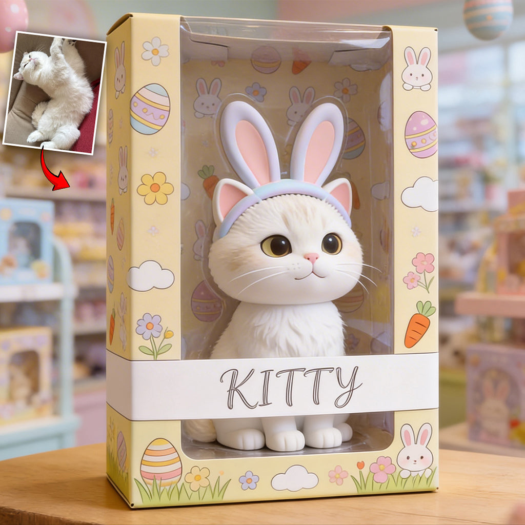 Bunny Pet Easter Spring Theme - Personalized Dog Custom Shaped Acrylic Plaque