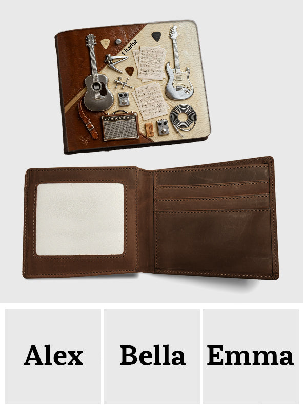 Guitarist - Personalized Guitar Leather Wallet