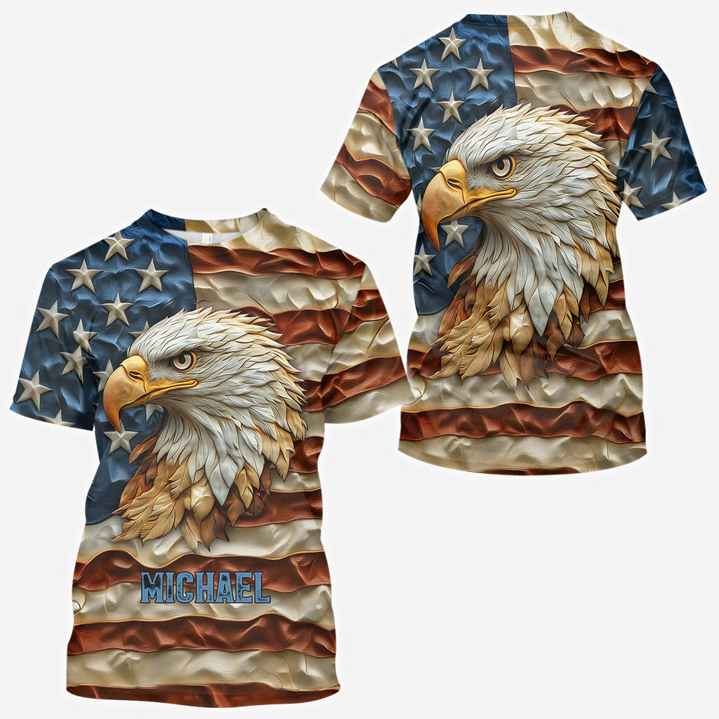 Strong Eagle - Personalized Bald Eagle All Over Shirt