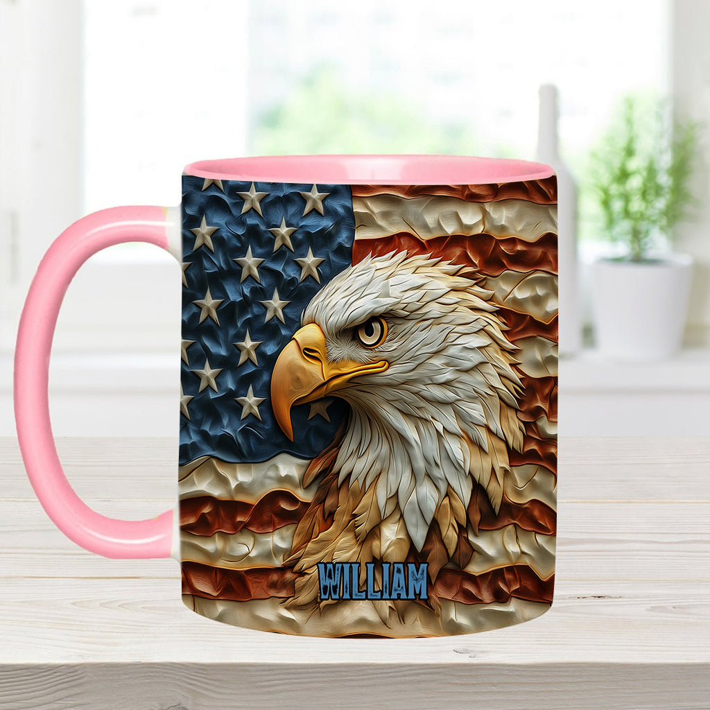 Strong Bald Eagle - Personalized Bald Eagle Accent Mug