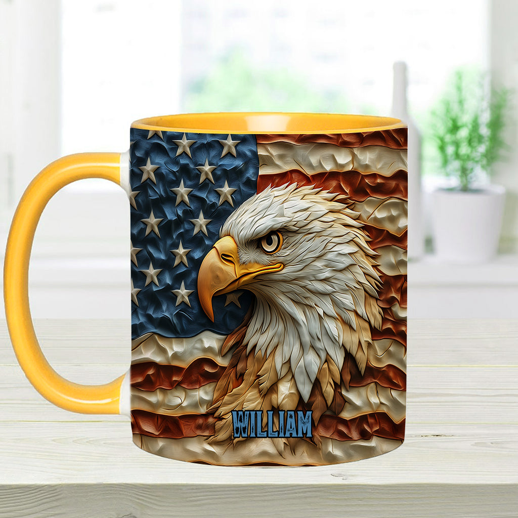 Strong Bald Eagle - Personalized Bald Eagle Accent Mug