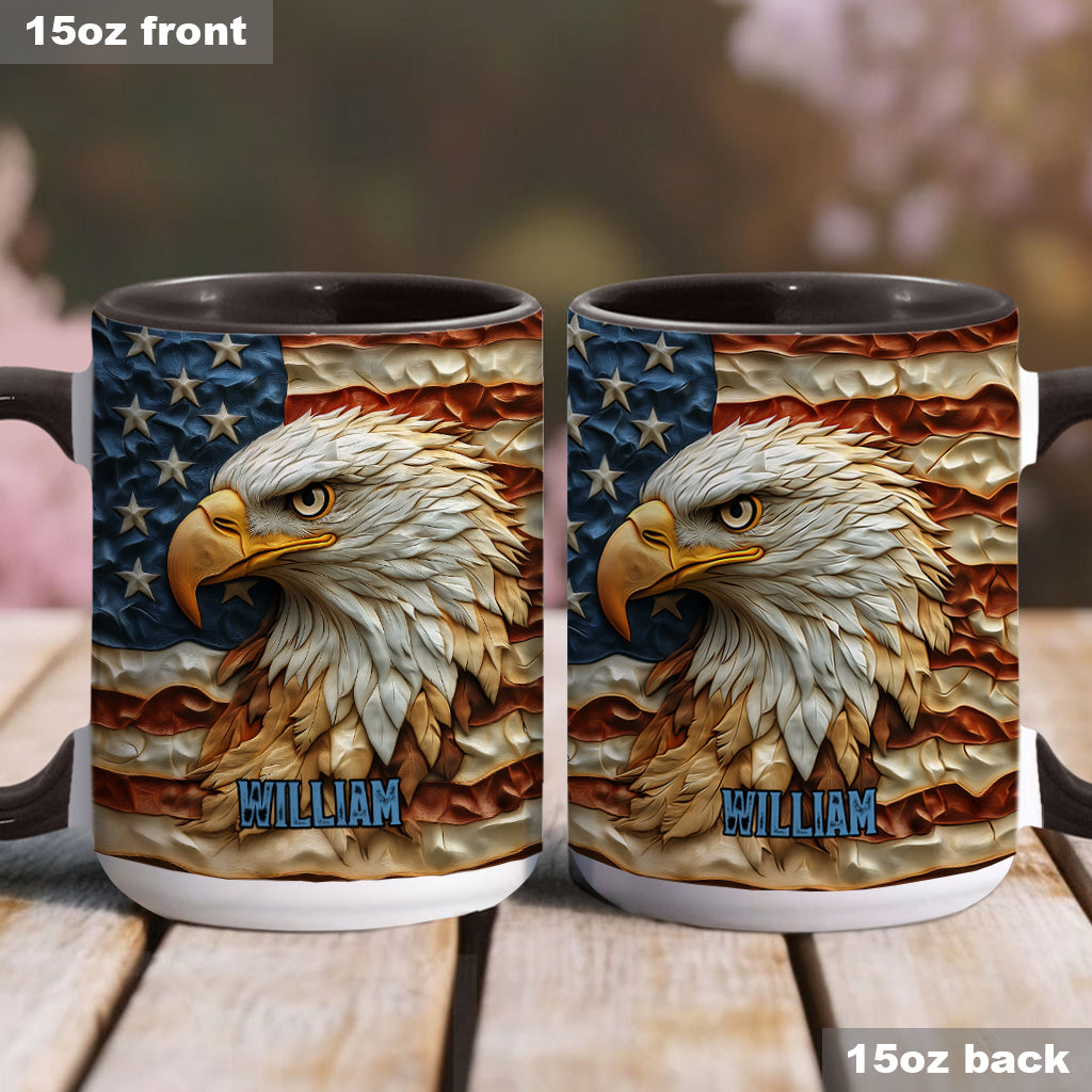 Strong Bald Eagle - Personalized Bald Eagle Accent Mug