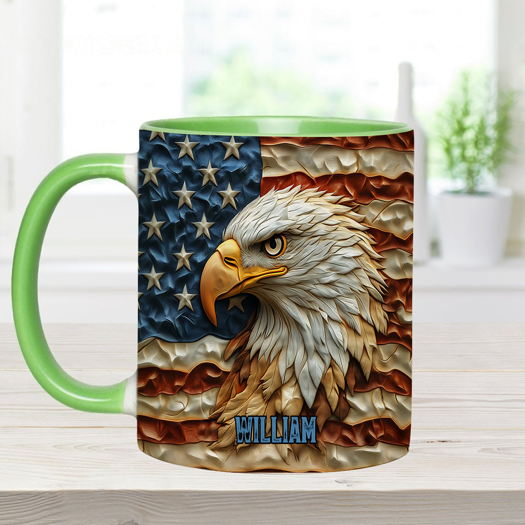 Strong Bald Eagle - Personalized Bald Eagle Accent Mug