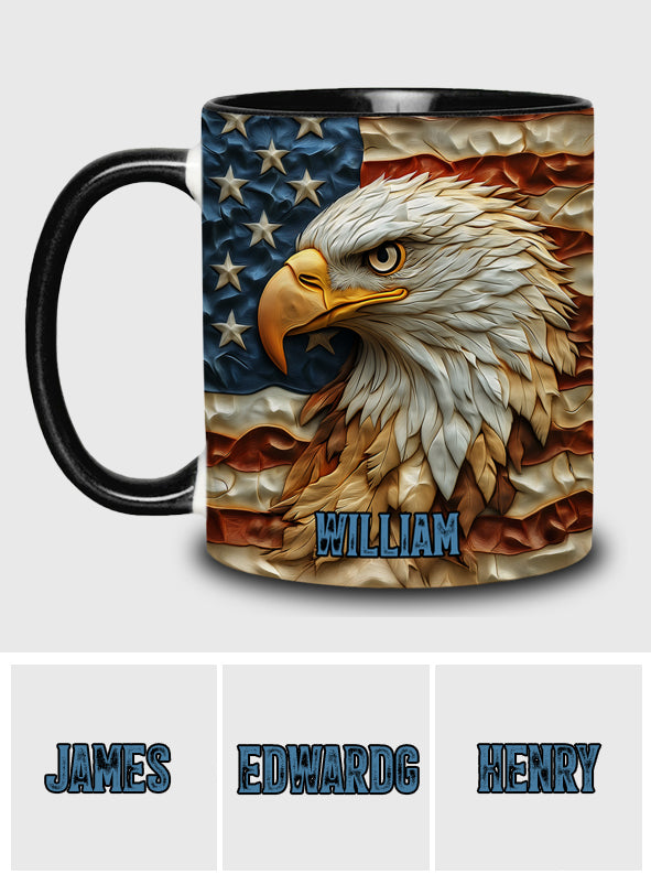 Strong Bald Eagle - Personalized Bald Eagle Accent Mug