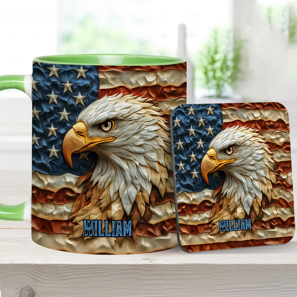Strong Bald Eagle - Personalized Bald Eagle Accent Mug