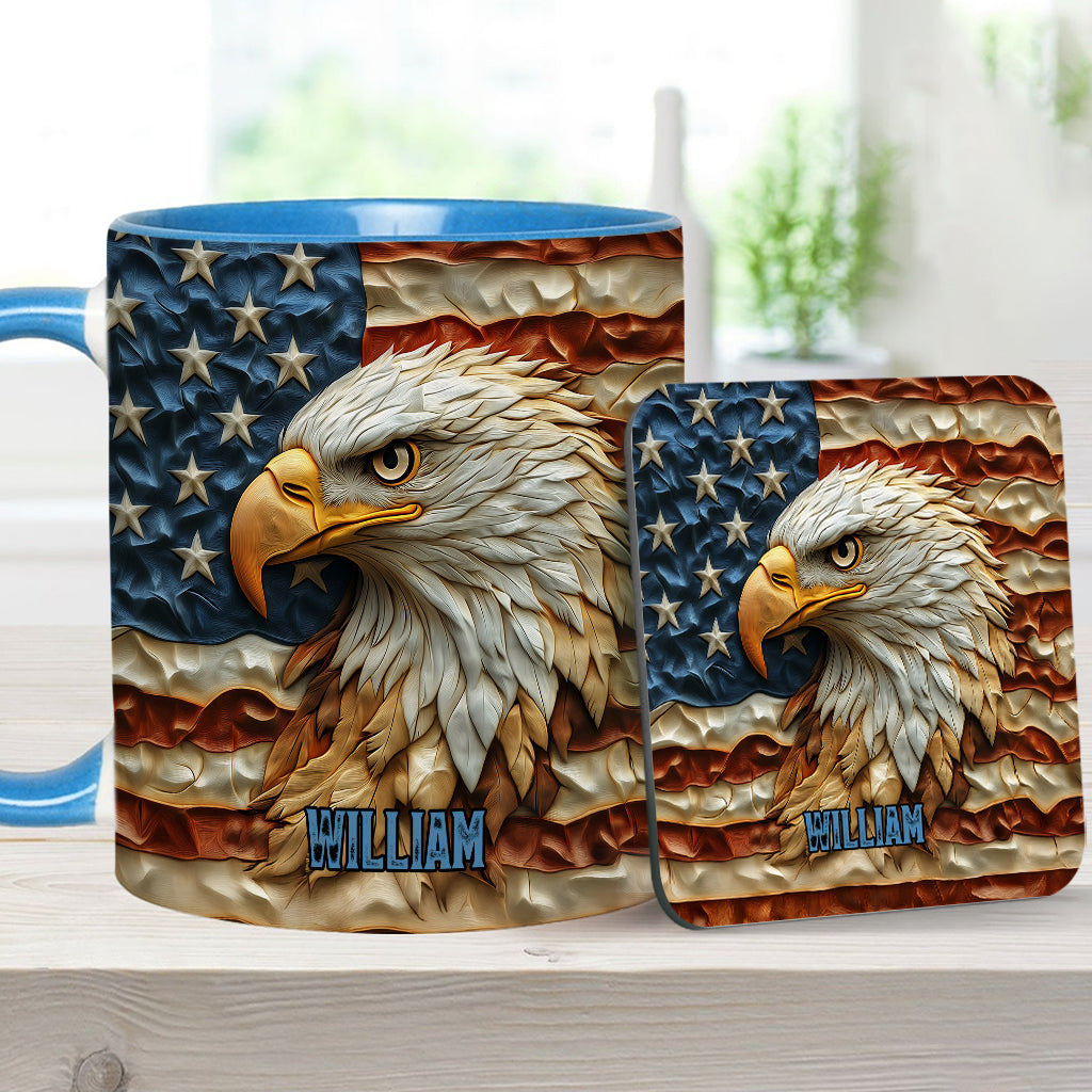 Strong Bald Eagle - Personalized Bald Eagle Accent Mug