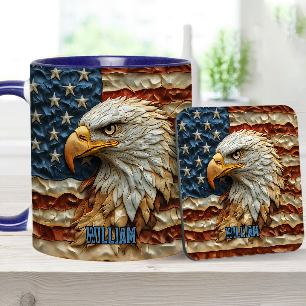 Strong Bald Eagle - Personalized Bald Eagle Accent Mug