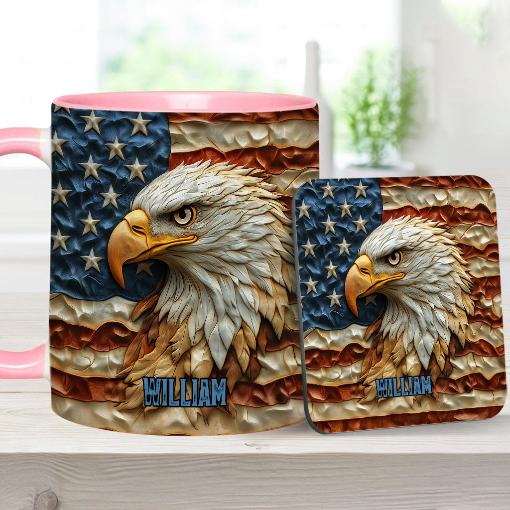 Strong Bald Eagle - Personalized Bald Eagle Accent Mug