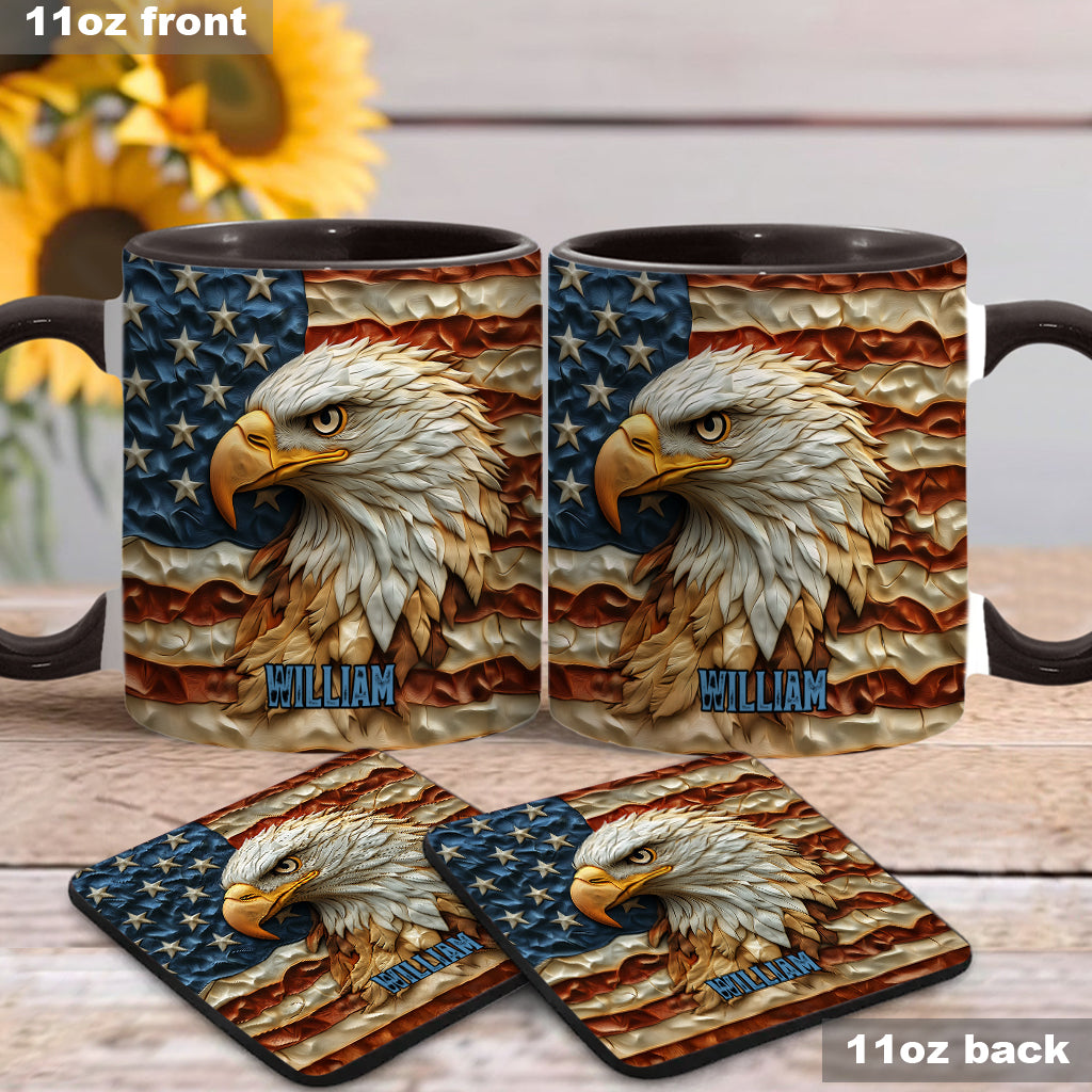 Strong Bald Eagle - Personalized Bald Eagle Accent Mug