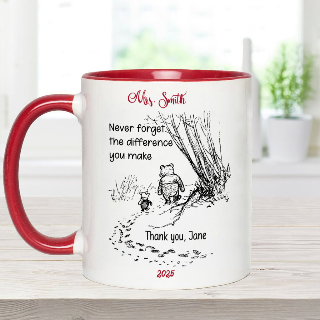 Back To School - Personalized Teacher Accent Mug