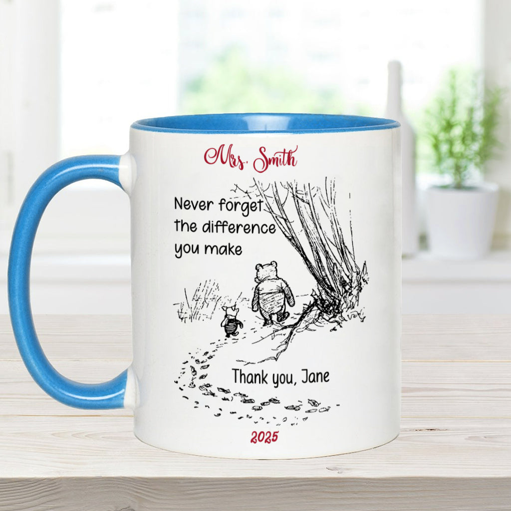 Back To School - Personalized Teacher Accent Mug