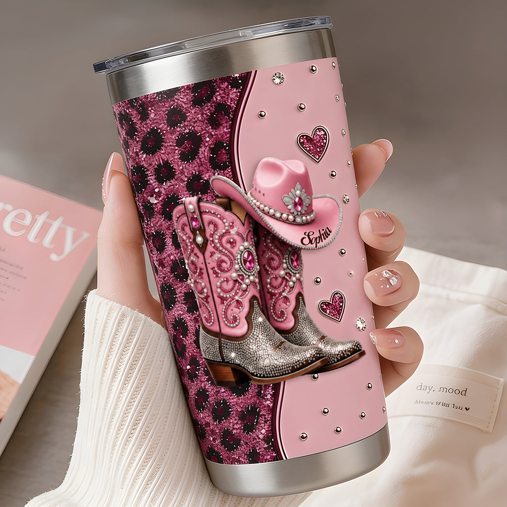 Cowgirl Boots - Personalized Cowgirl Tumbler