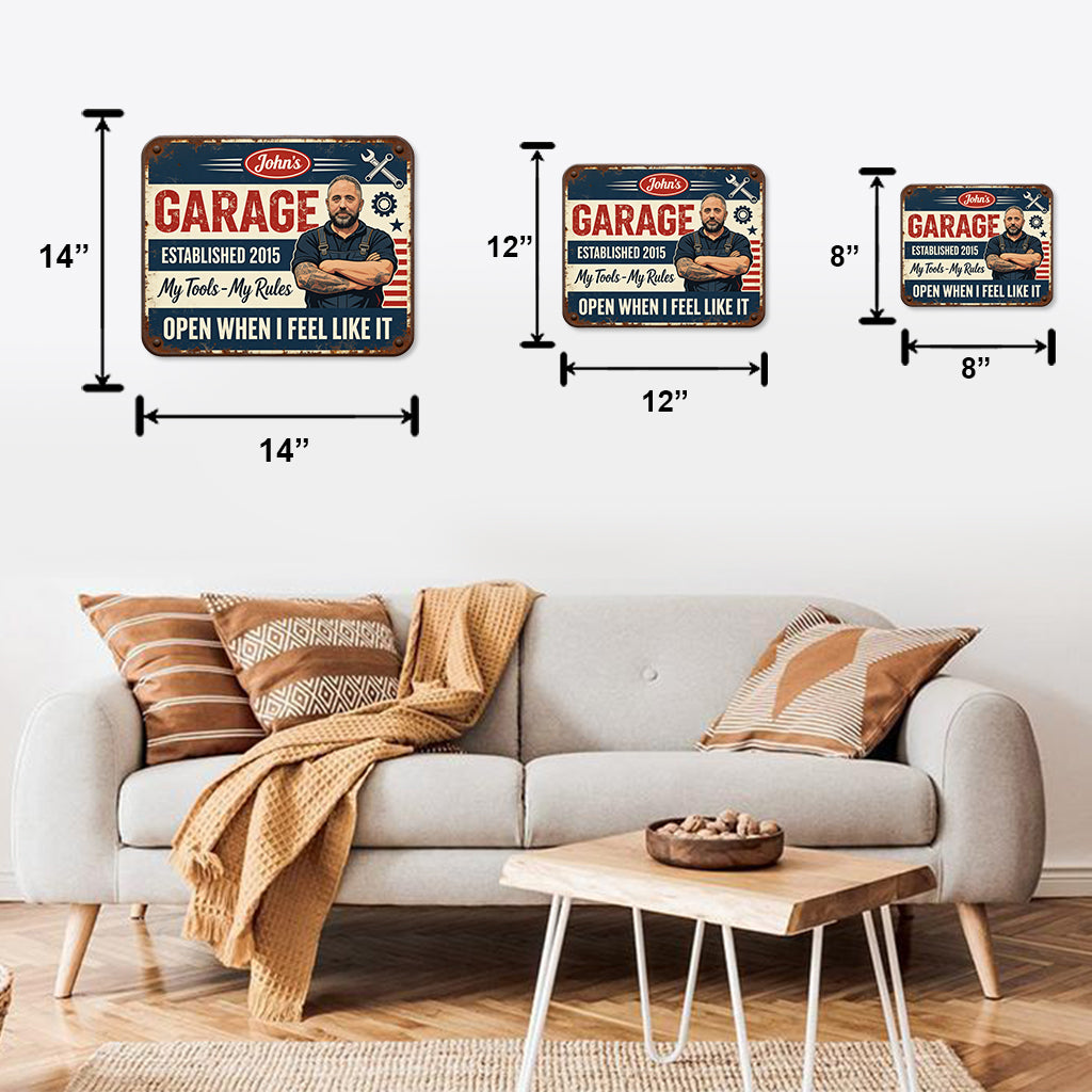 Mechanic's Garage - Personalized Mechanic Cut Metal Sign