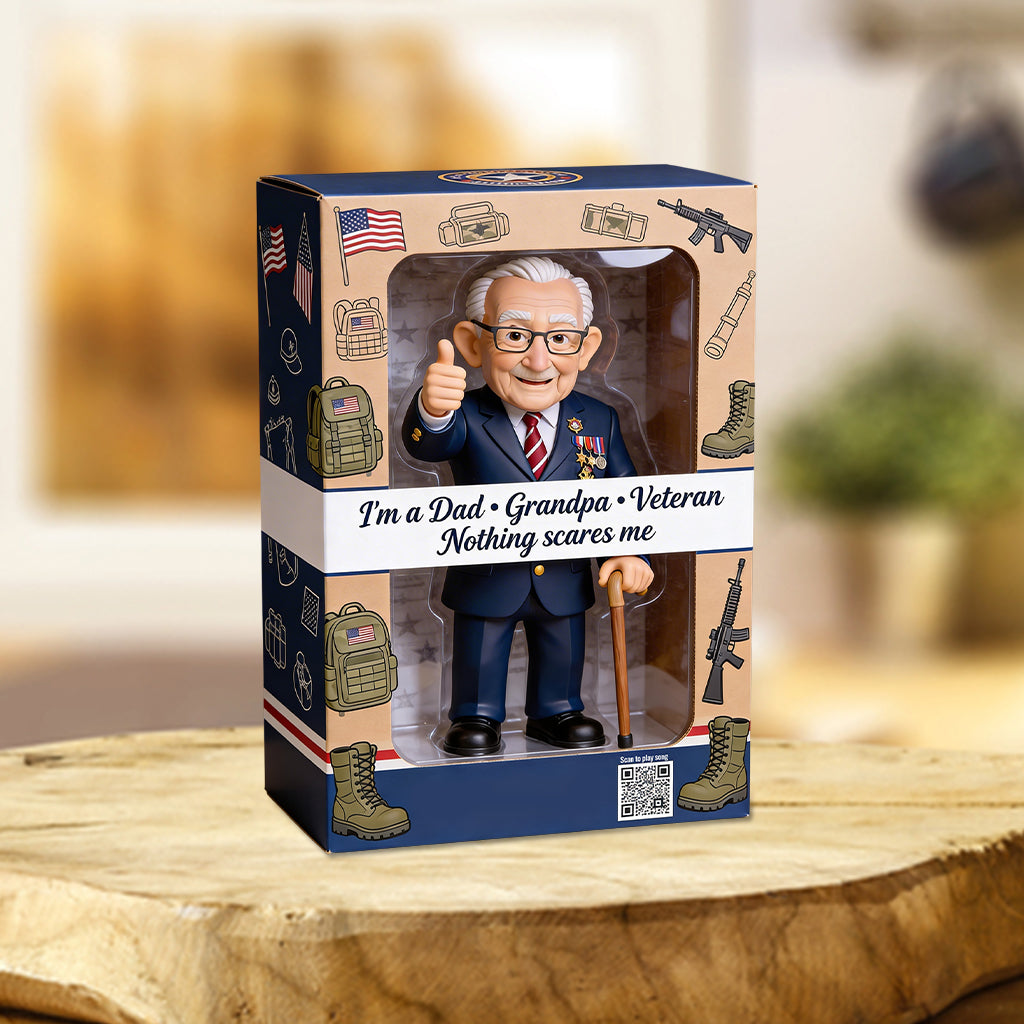 Military Pride Family Toy Figure - Personalized Veteran Custom Shaped Acrylic Plaque