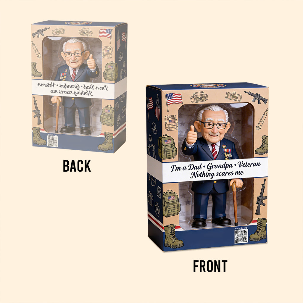 Military Pride Family Toy Figure - Personalized Veteran Custom Shaped Acrylic Plaque