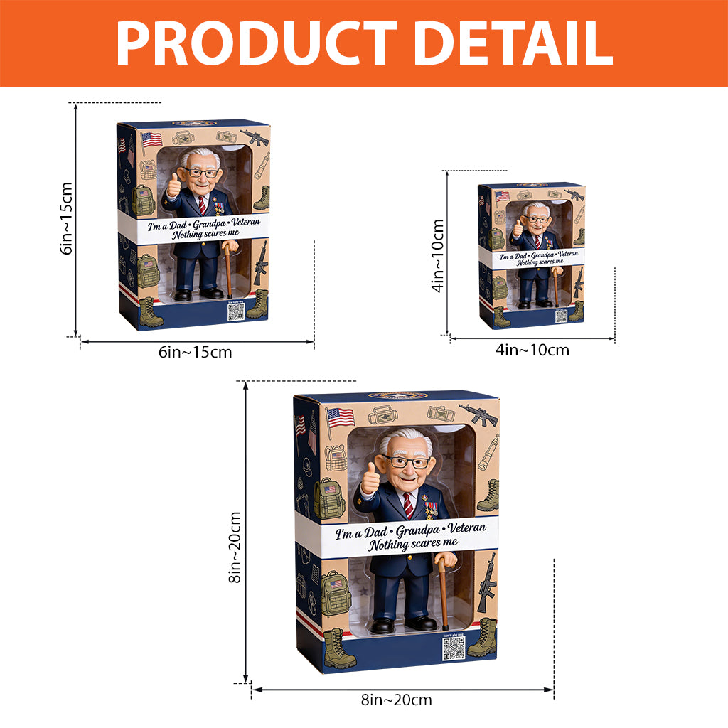 Military Pride Family Toy Figure - Personalized Veteran Custom Shaped Acrylic Plaque