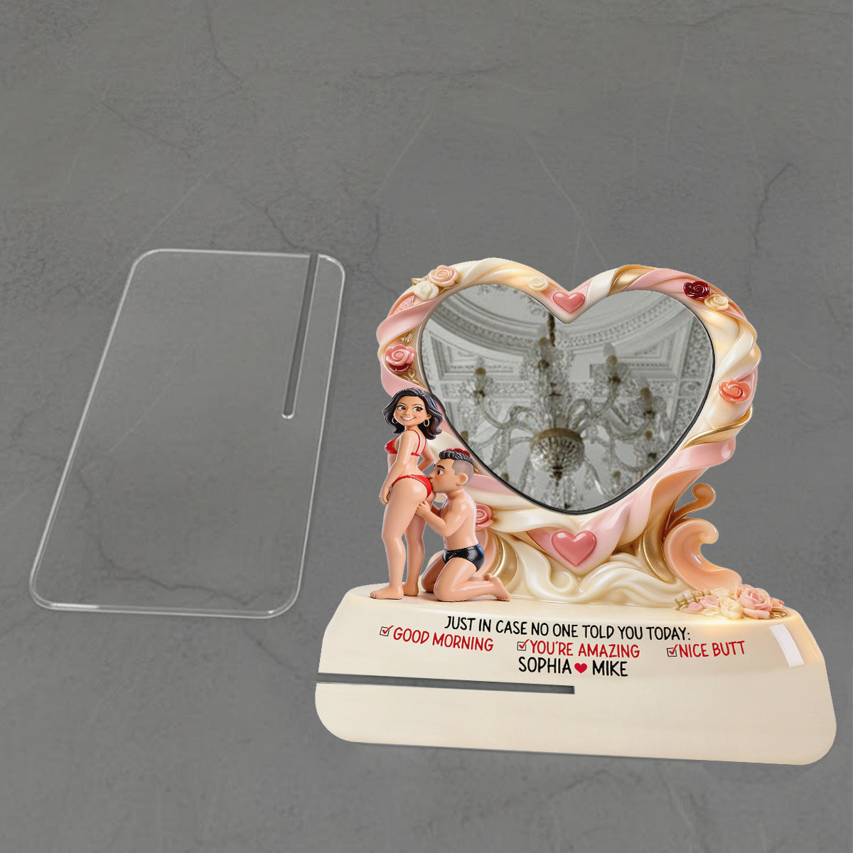 Nice Butt - Personalized Couple Desk Mirror