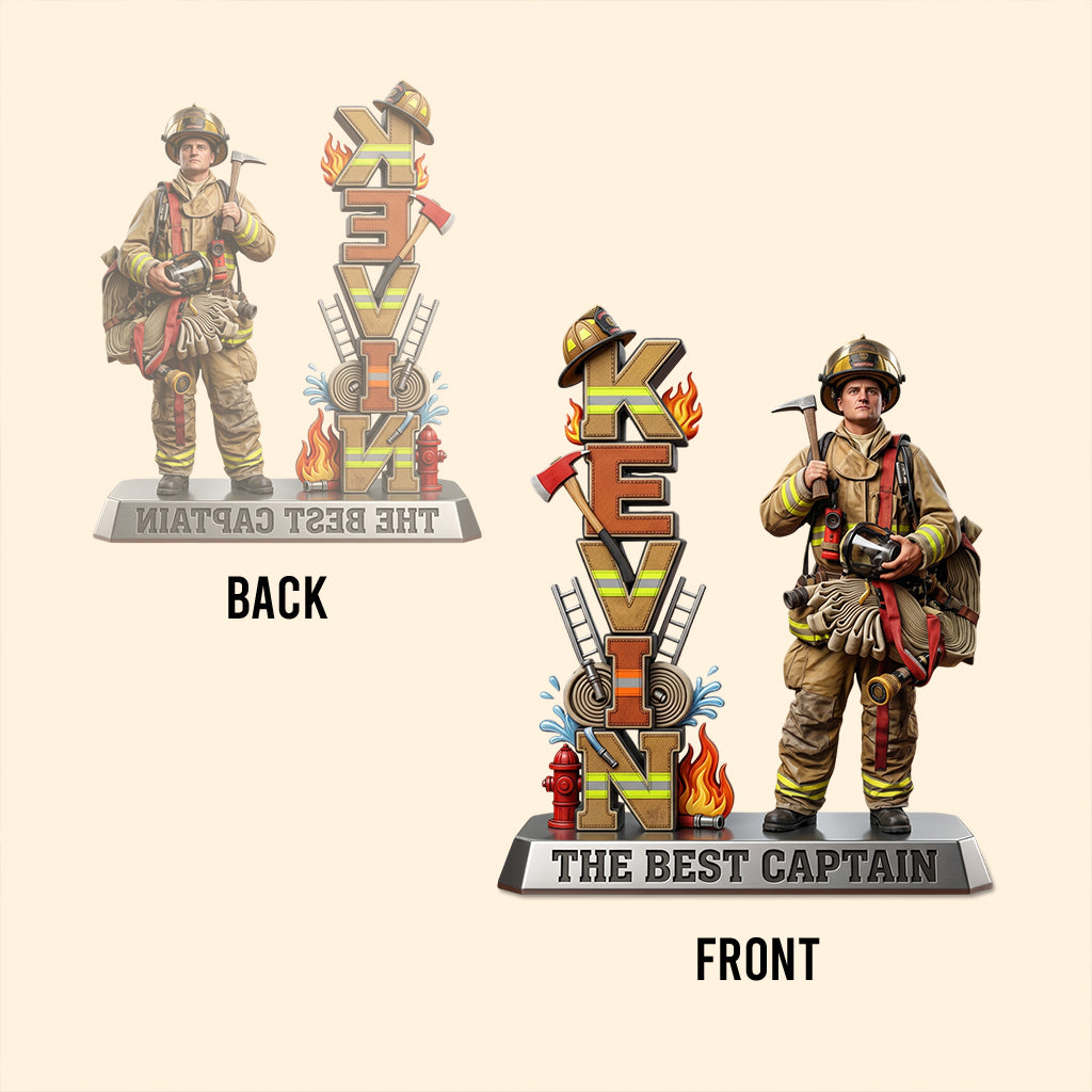 Custom Any Photo Proud Firefighter - Personalized Firefighter Custom Shaped Acrylic Plaque