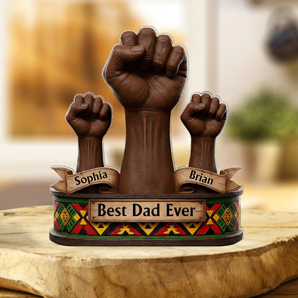 Dope Black Dad - Personalized Father Custom Shaped Acrylic Plaque