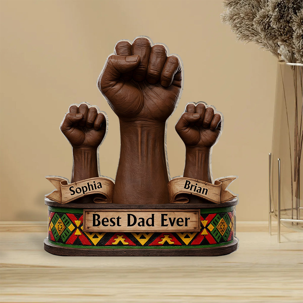 Dope Black Dad - Personalized Father Custom Shaped Acrylic Plaque