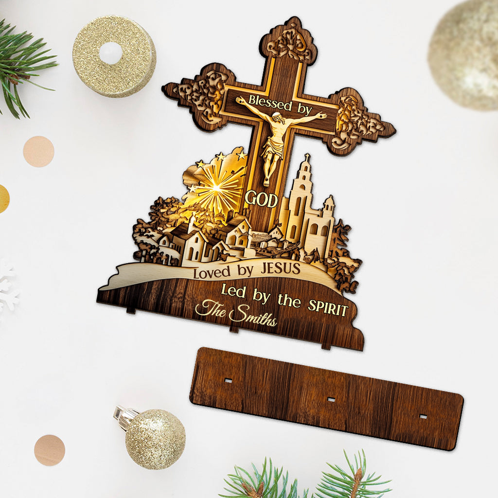 Blessed By GOD - Personalized Christian 1 Layered Big Freestanding