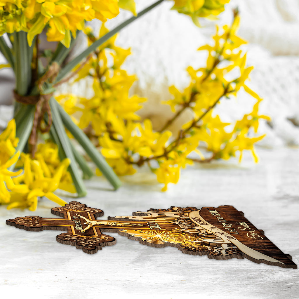 Blessed By GOD - Personalized Christian 1 Layered Big Freestanding