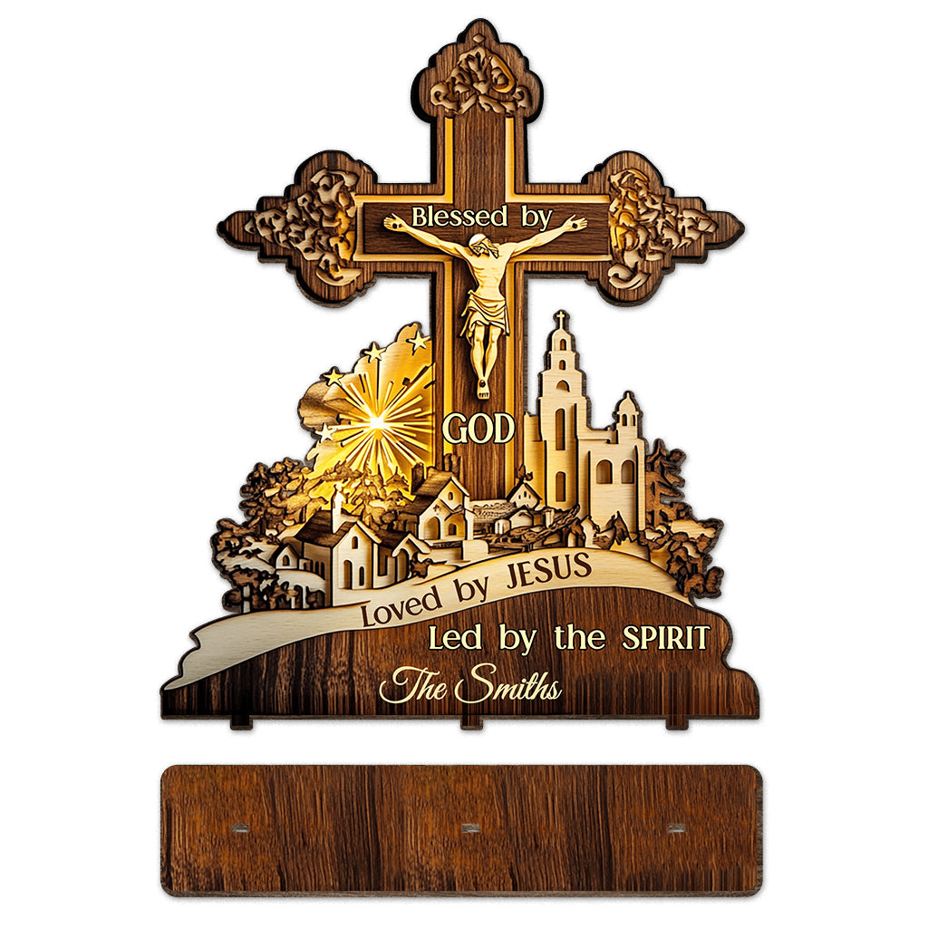 Blessed By GOD - Personalized Christian 1 Layered Big Freestanding