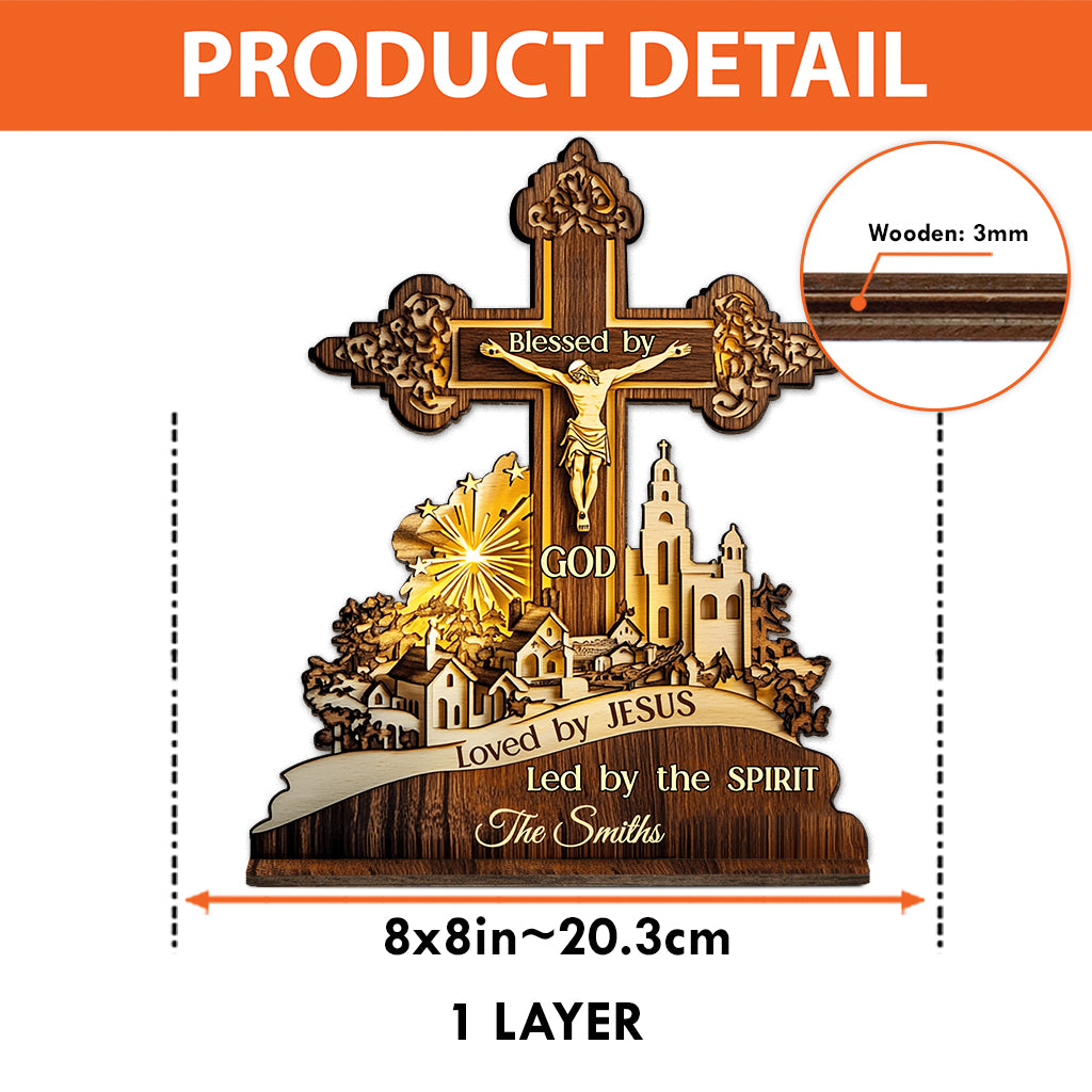 Blessed By GOD - Personalized Christian 1 Layered Big Freestanding