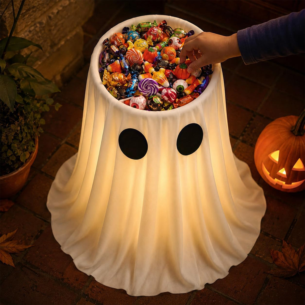 Lighted Ghost Candy Bowl
