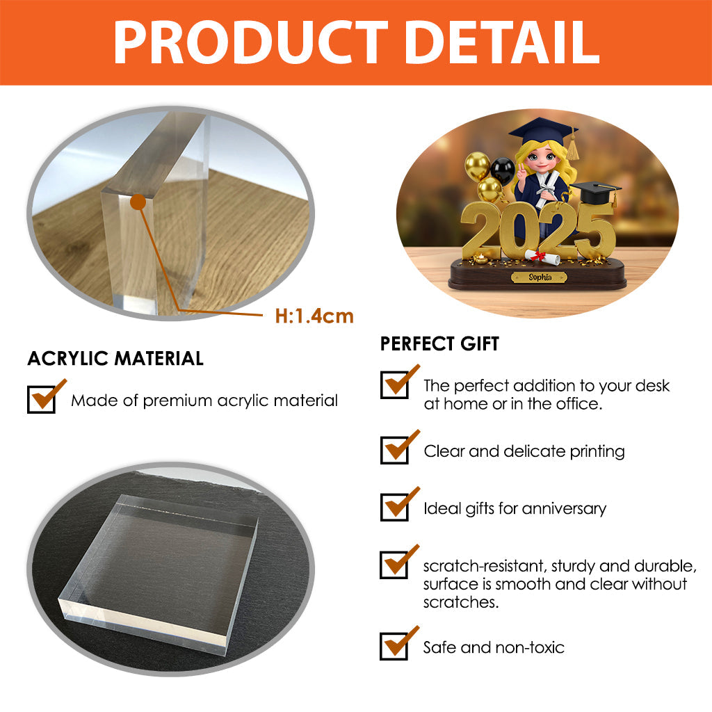 Graduation Gift - Personalized Graduation Custom Shaped Acrylic Plaque