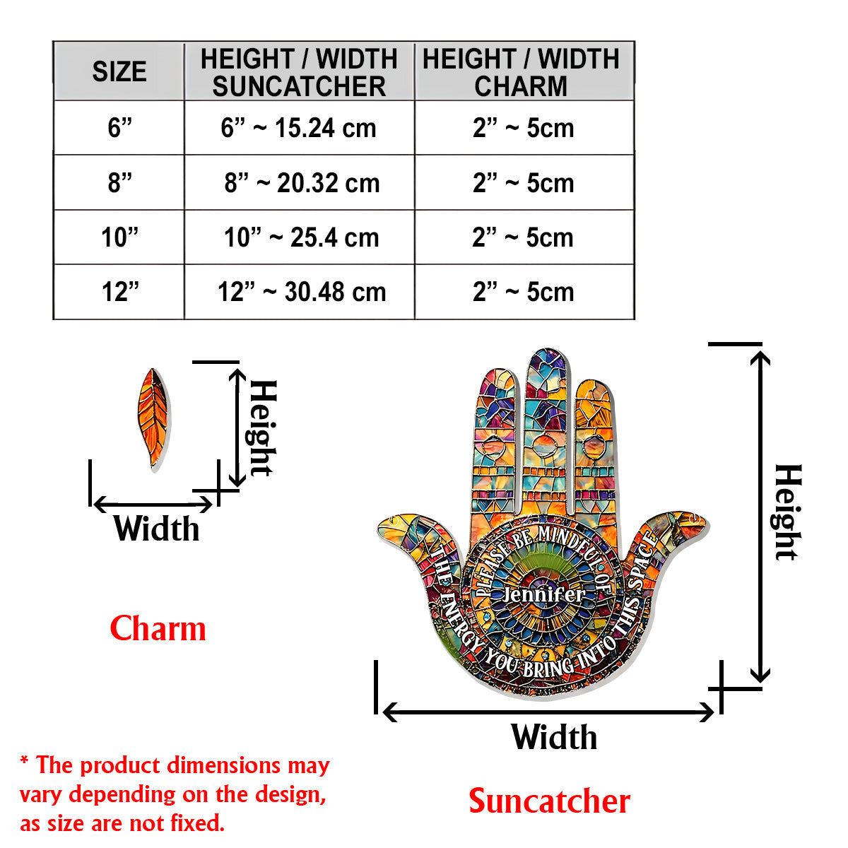 Please Be Mindful - Personalized Yoga Window Hanging Suncatcher With Charms