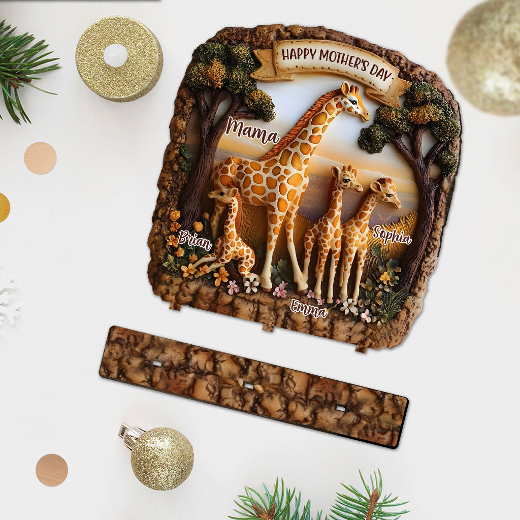 Giraffe Mom - Personalized Mother 1 Layered Big Freestanding