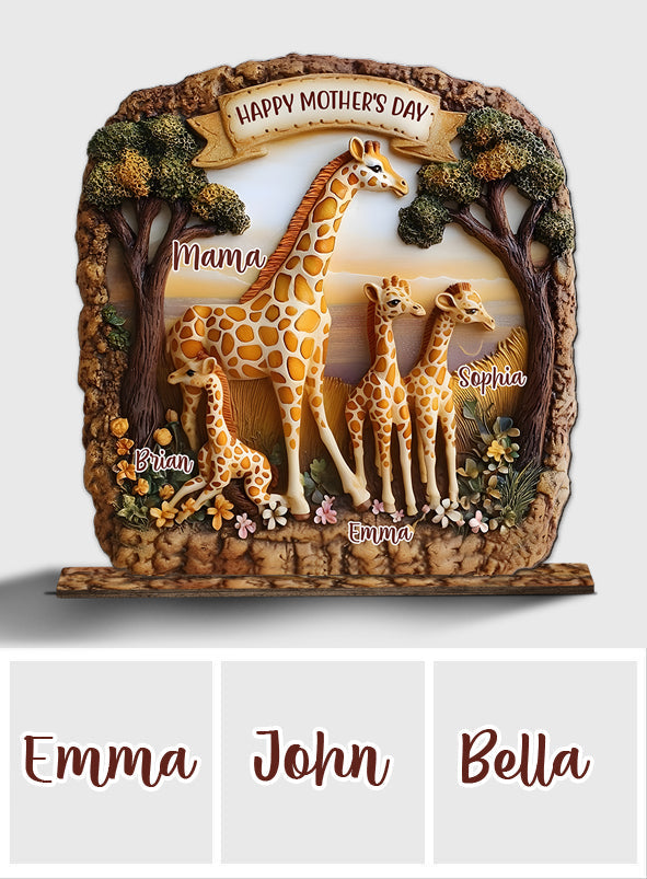 Giraffe Mom - Personalized Mother 1 Layered Big Freestanding