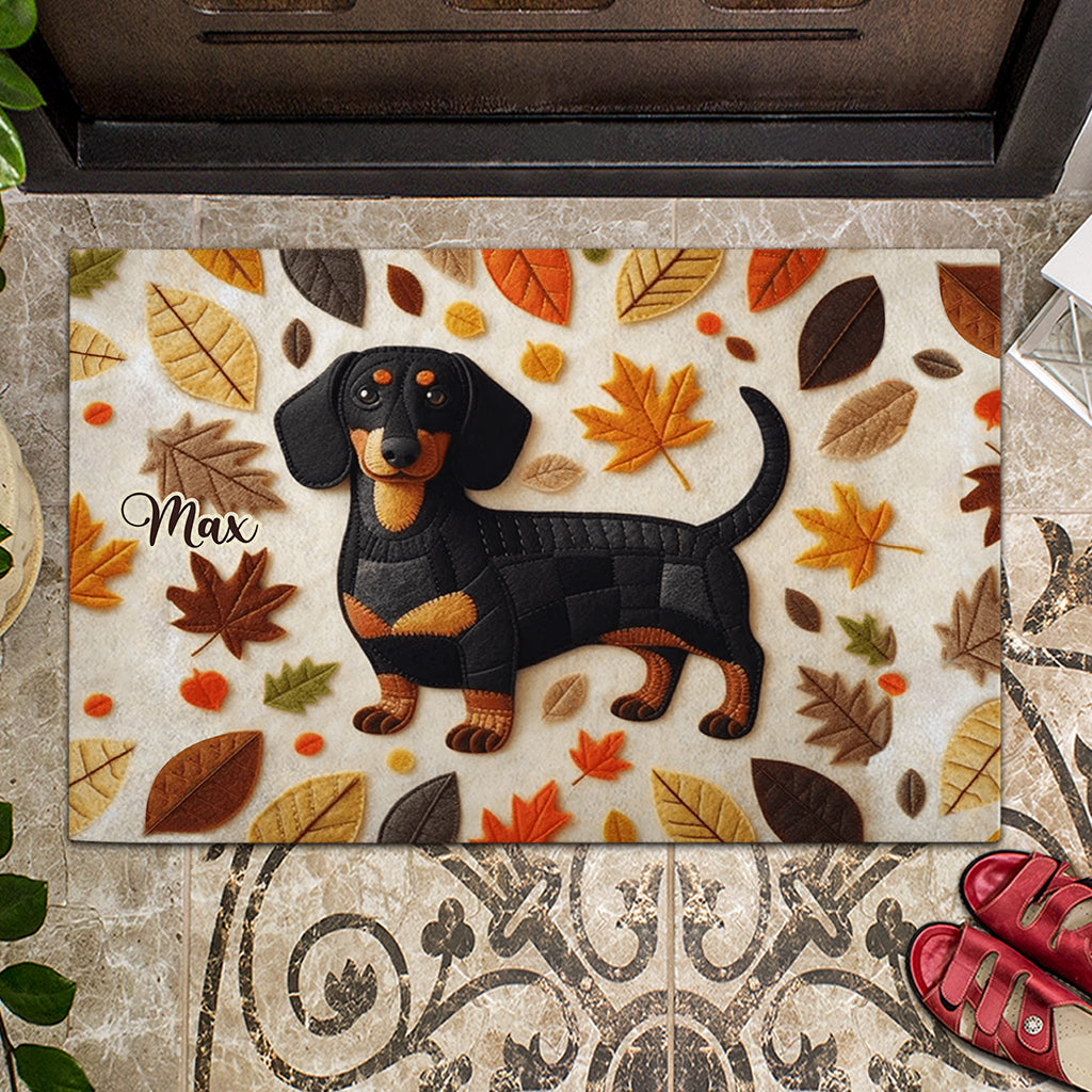 Autumn Dog - Personalized Dog Doormat